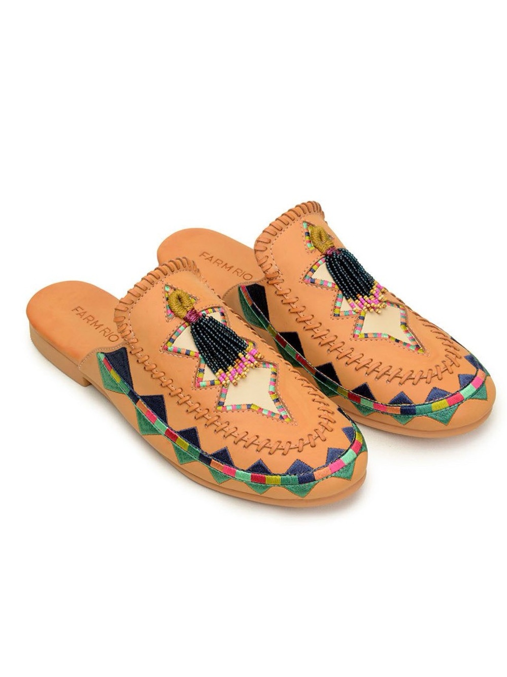 FARM Rio Stars Beaded Tassel Mule